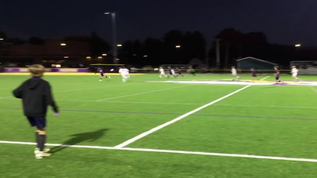 Justin Emerling runs down the ball and hits a tough angled left footed shot to seal the win in OT in SGI's QF matchup in Class B1 play.