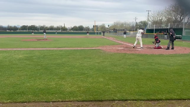 One at bat fly out to catcher