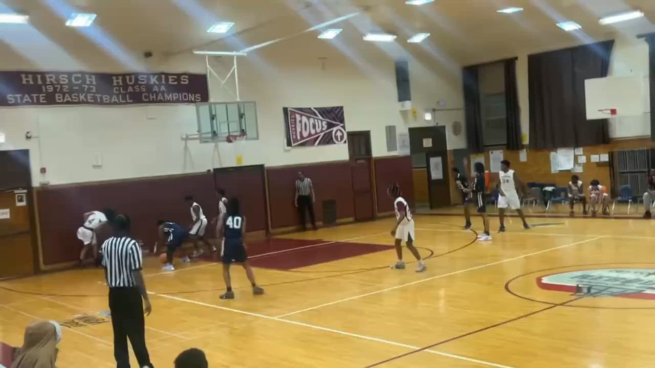 Assist by Kenneth Rhymes To Ashton Cooper For 2 points And Automatic Position Steal  By Clarence J. Collegiate. Wins (34-24)