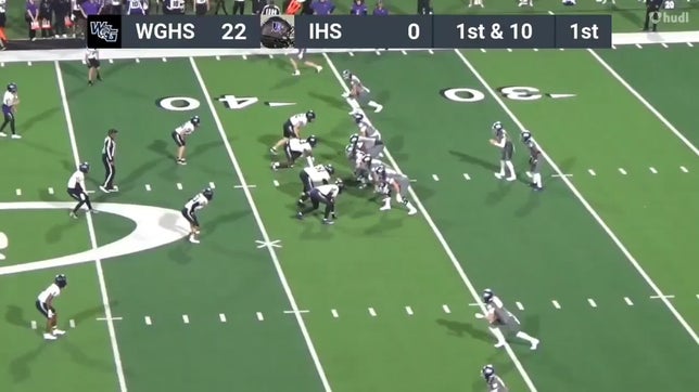 Hayes Hackney to Zaiden Crain on 63 yard Go Route touchdown