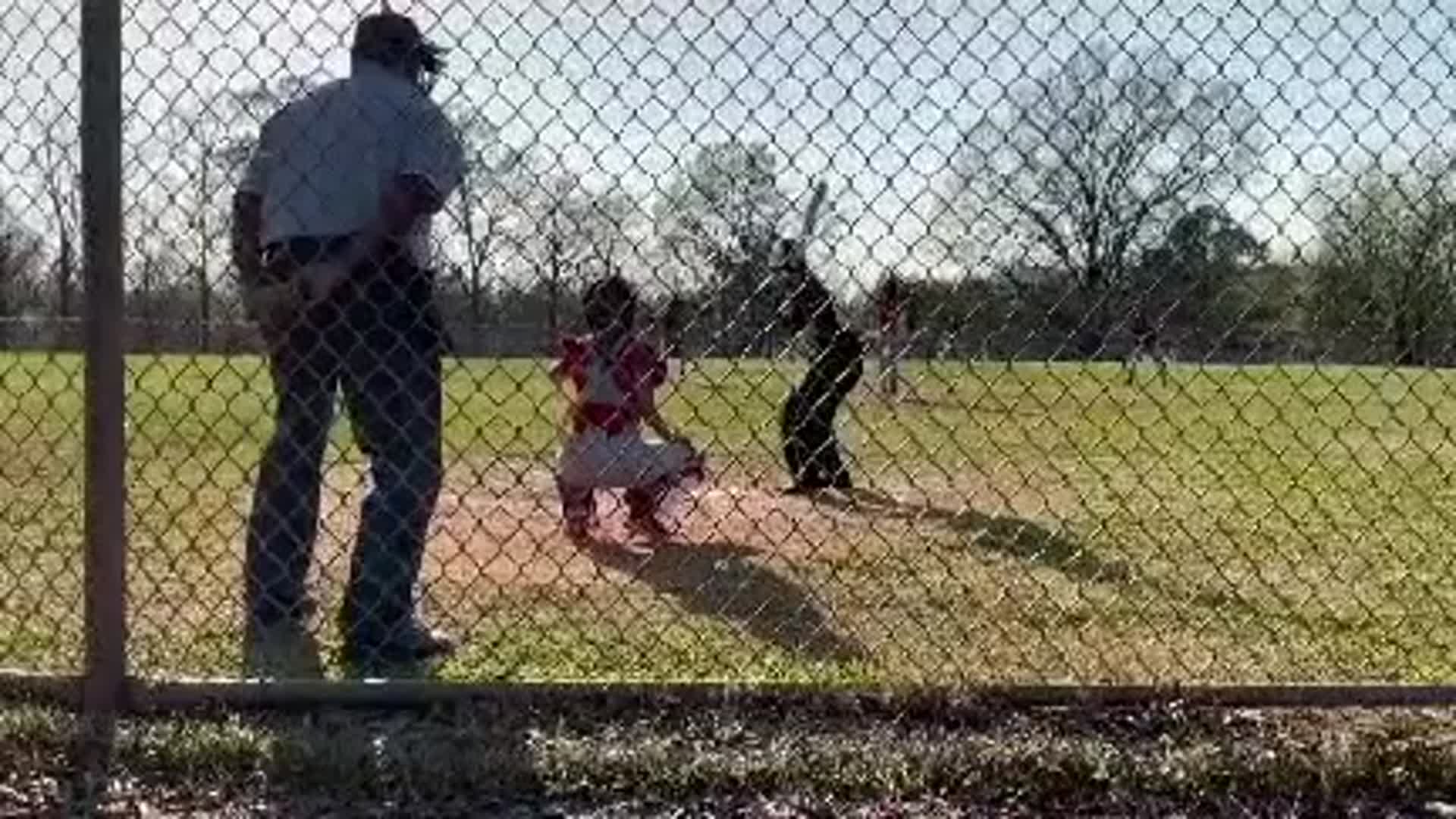 Tiyona Holman layed a bunt down