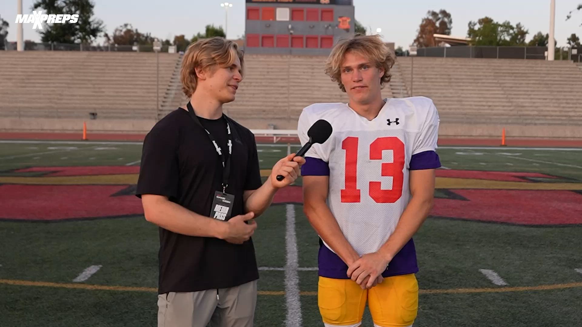 Mission Viejo WR Vance Spafford on MaxPreps Game of the Week vs Santa Margarita, Miami commitment