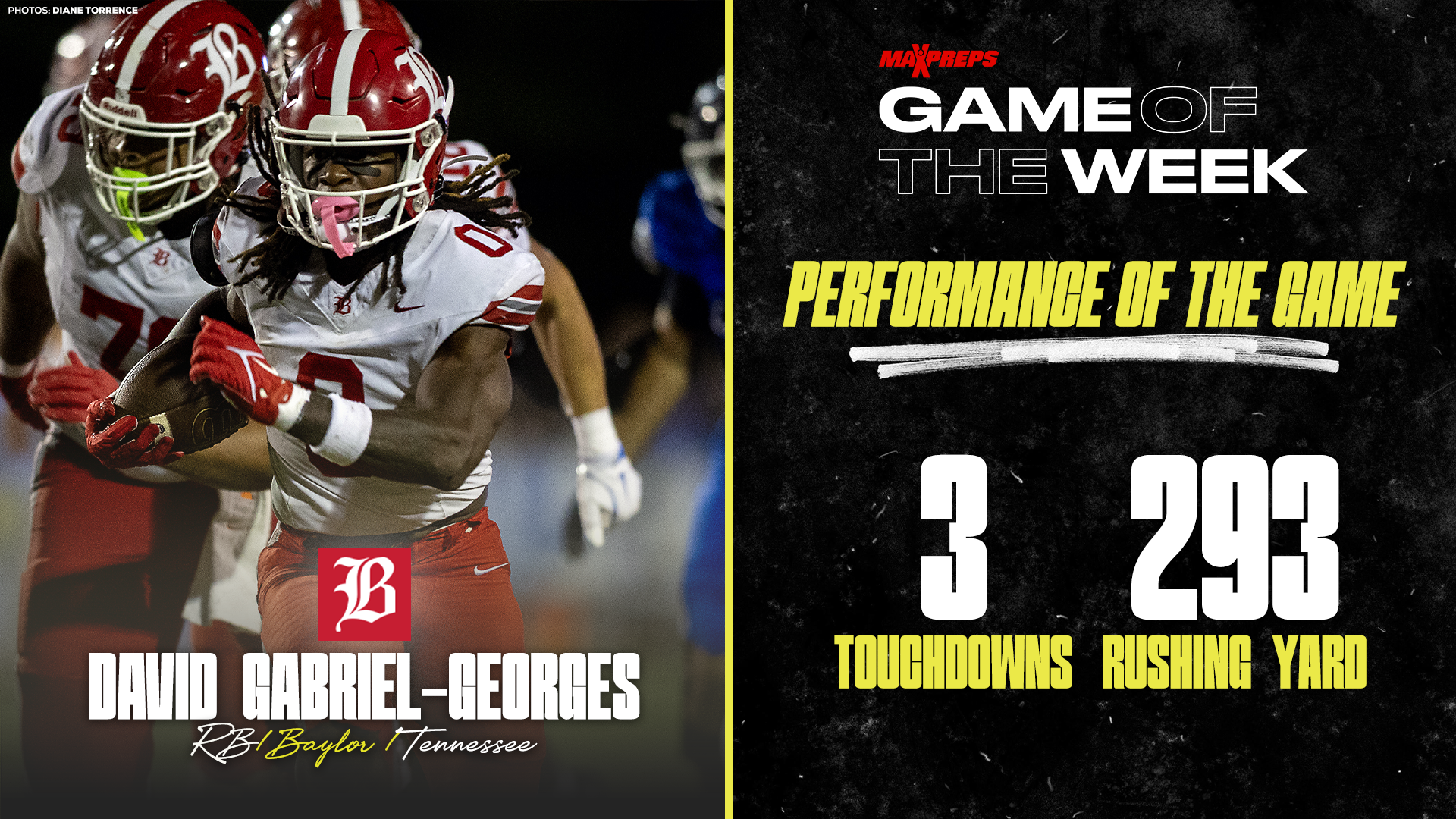 David Gabriel Georges Explodes for 293 Yards, Leads Baylor Past McCallie