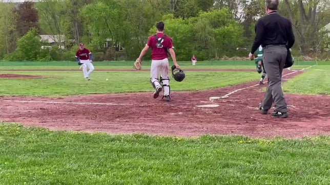 Joshua Kretzschmar pitched 10 strikeouts.  This is a pitch with a put out at first.