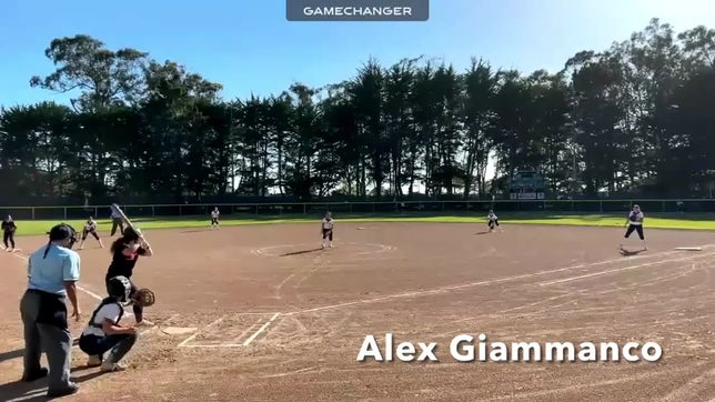 Sophomore Alex Giammanco collects another multi-hit game including her 7th double of the season.