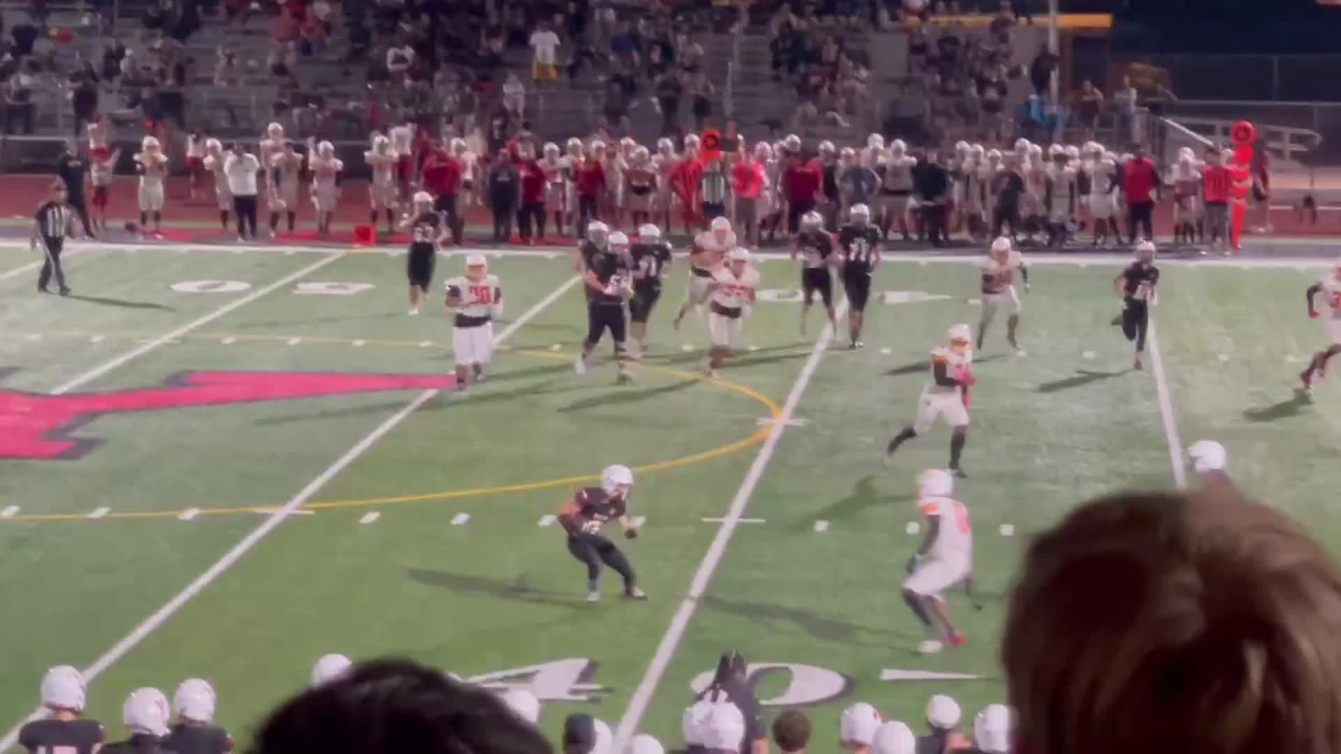 Yelm #8 Sinjay Colston screen to #3 Jacob Ford and monster block #77 Jacob Tracy 43 yard TD