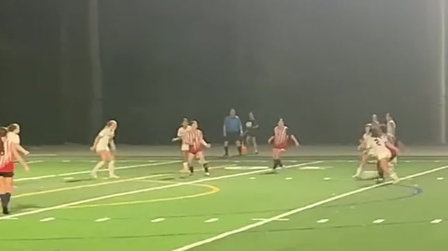 Kayla Rice fires a shot by the keeper to tie the score, propelling FA to a 3-1 win over Pittsboro Northwood in the 2nd round of the NC playoffs. Despite outshooting & out-possessing Northwood, the Patriots trailed 1-0 in the 2nd half before rallying.