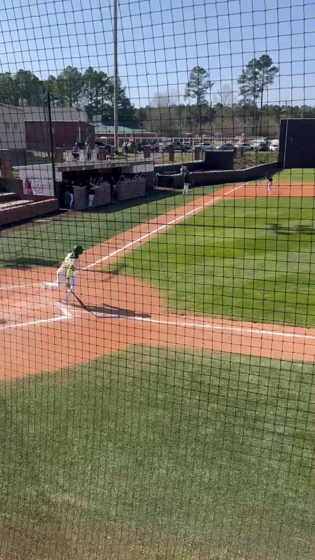 Shortstop Dakota Smith gets first hit of game for West Jones High School 2/24
