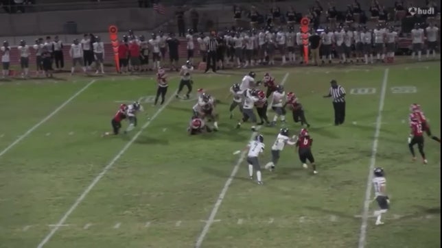 Reading the QB and going for the tackle