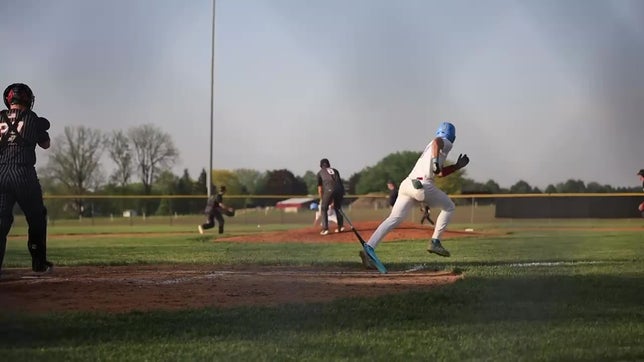 Bases loaded and game tied at 1.  Levi hits a walk off single.