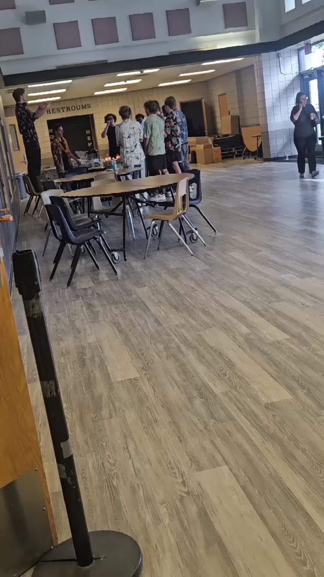 Talon leads the team in Birthday song