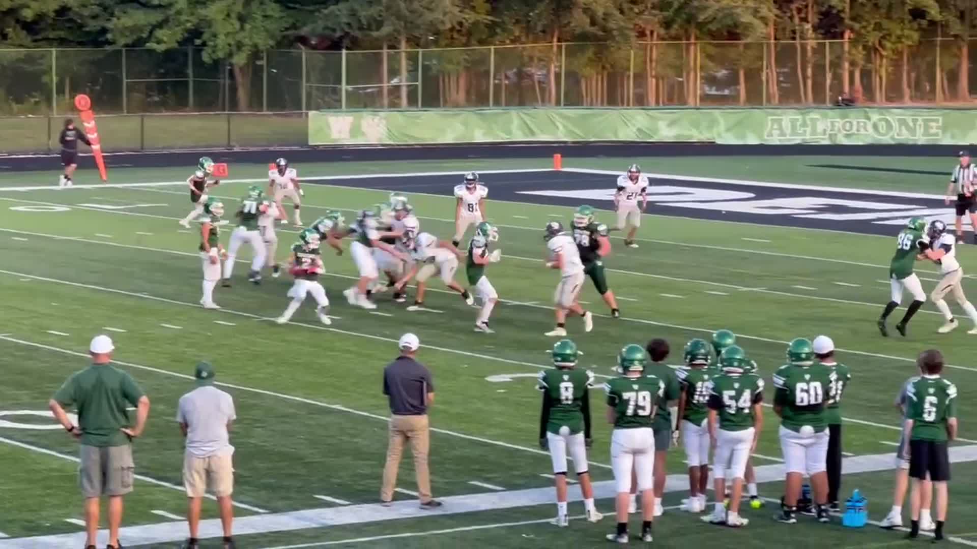Gavin throwing a TD from RB position