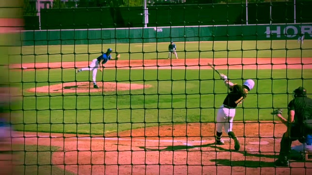 Jordan Ortiz hits a 380+ homerun over left-center field at Sacramento State playing for the 2023 San Diego Padres Scout Team.