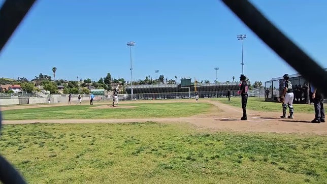 Throws out runner at second.