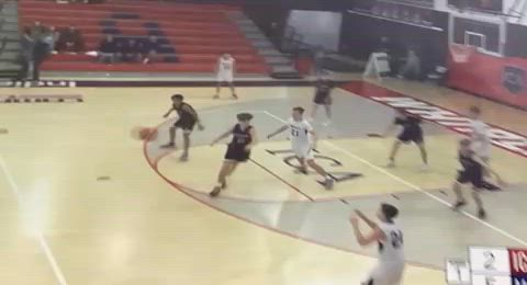 Luke Gilbert gets lay up to fall after a beautiful pass