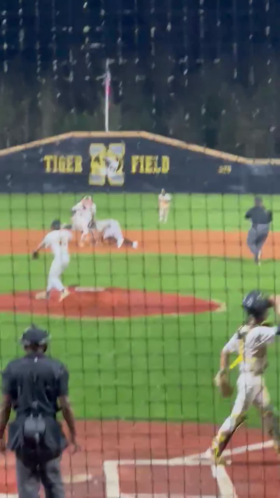 Catcher, Jax Sullins #12 with the out