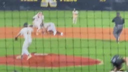 Catcher, Jax Sullins #12 with the out