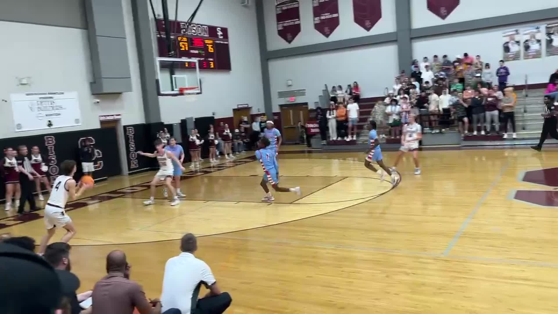 Station Camp vs Glencliff on Feb. 24, 2024 - 3 pt by #4 at Region Quarterfinals