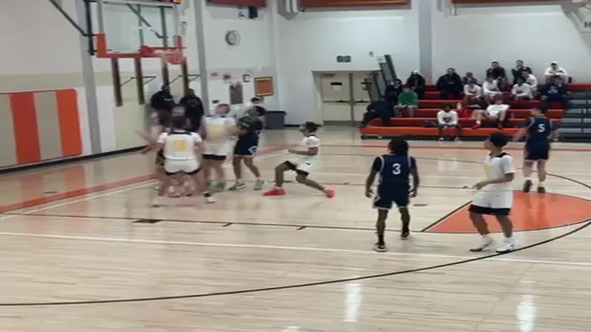 Bryce Kazinowski with the finish, assist from Mekai Morse