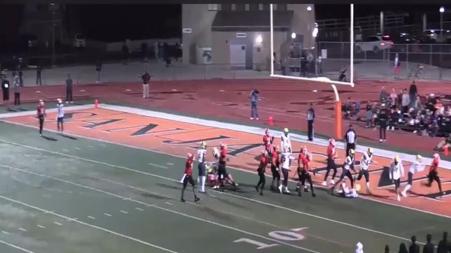 Jomini delivers anothet electrifying performance against the undefeated Cajon Cowboys, scorching their defense with 111 rushing yards.