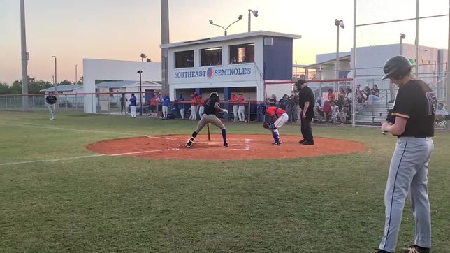 Mathis #4 hits a oppo triple and brought home the win against Southeast.