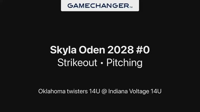 Skyla Oden strike out pitching