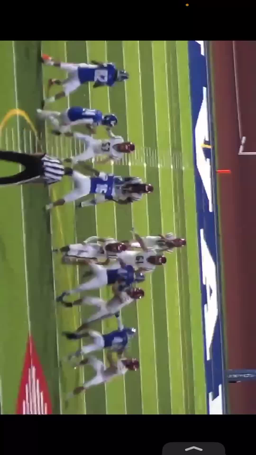 got hit and still made a play.