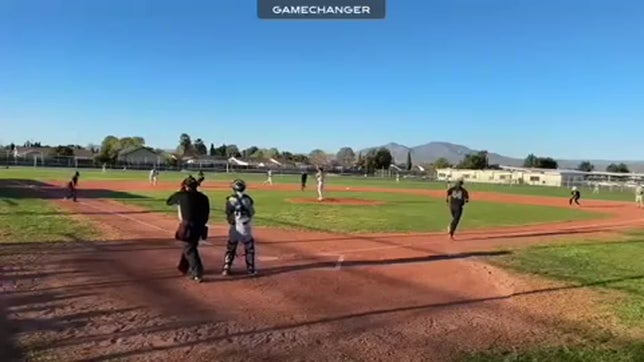 Sophomore Douglas Ciolino with the defensive play of the game at 3B. This was the season opener and Greenfield High.