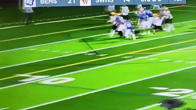 #22 punch ball out on goal line stand. 2023 varsity