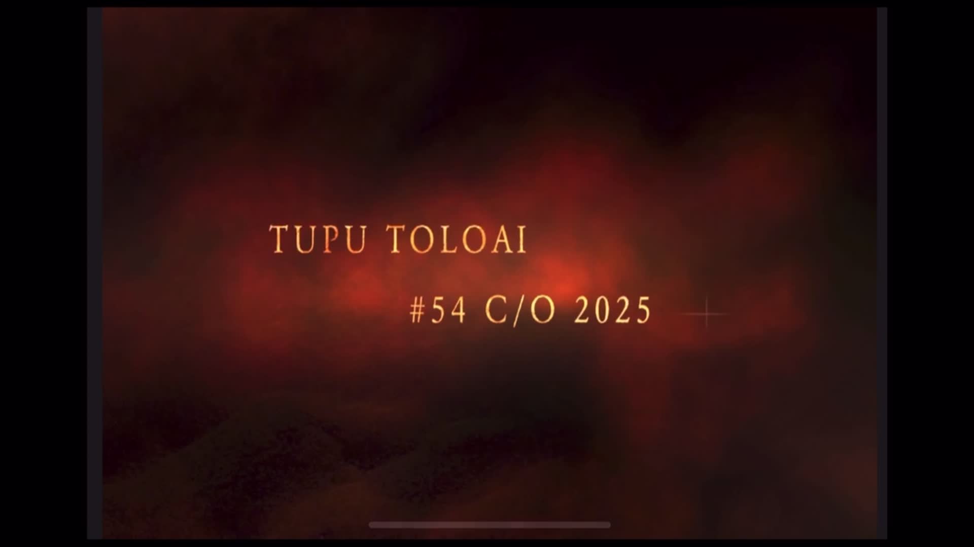 Tupu Toloai #54 c/o 2025