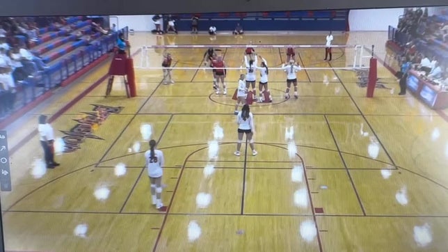 September 26 v Jackson, Cassie Barker with a great serve to tee up Kyan Lawlar with the kill!