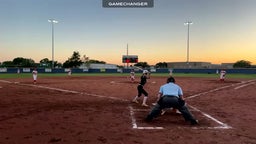 Joselyn Castagner singles on hard ground ball to SS