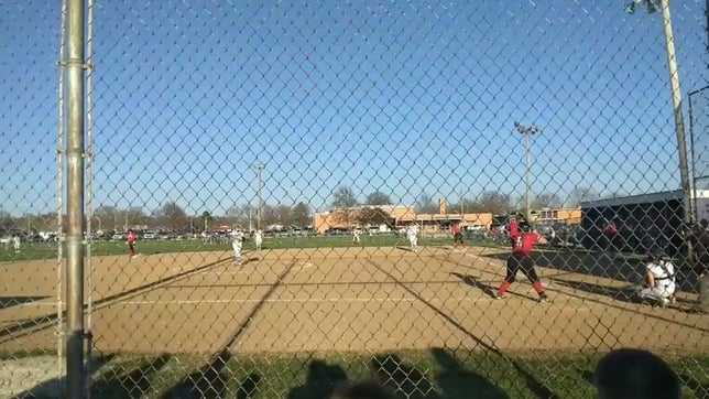 Barely missed grand slam, hits top of fence