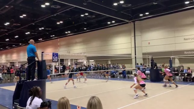 Powers Volleyball Club at tournament

Clean hit to zone 6

playing as a middle (#24)