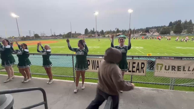 Hyping the crowd.