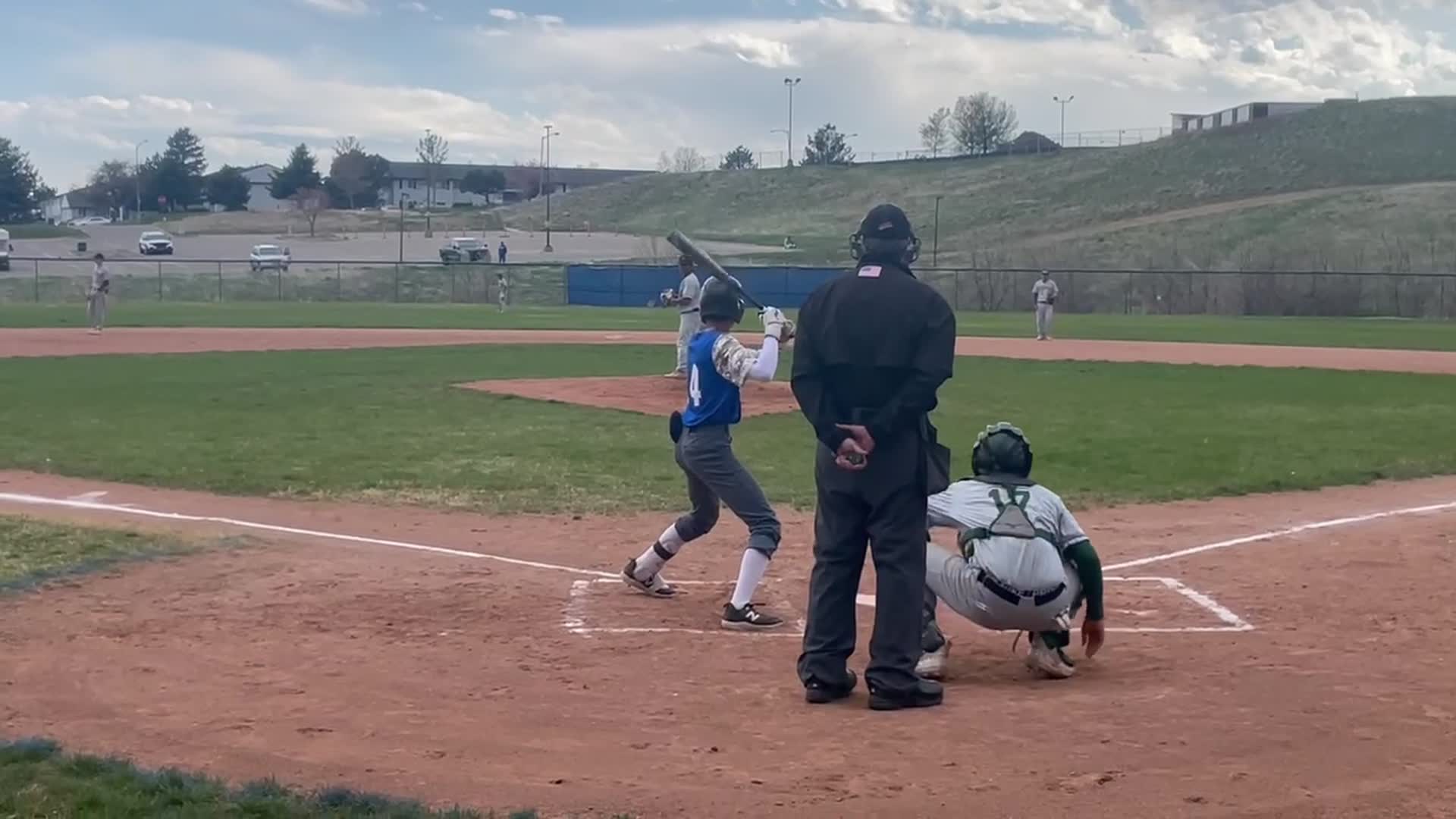 Andres Ferreira hitting for Thornton Trojans