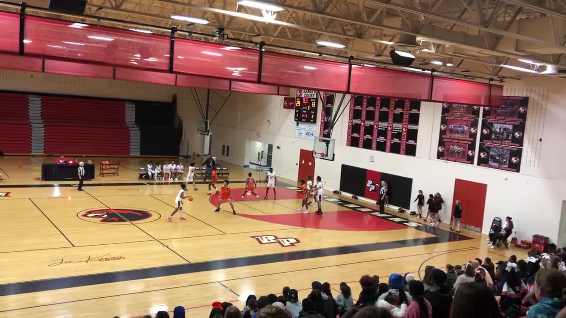 3 pointer at the buzzer by Favor to end the 3rd quarter! Go BP!!