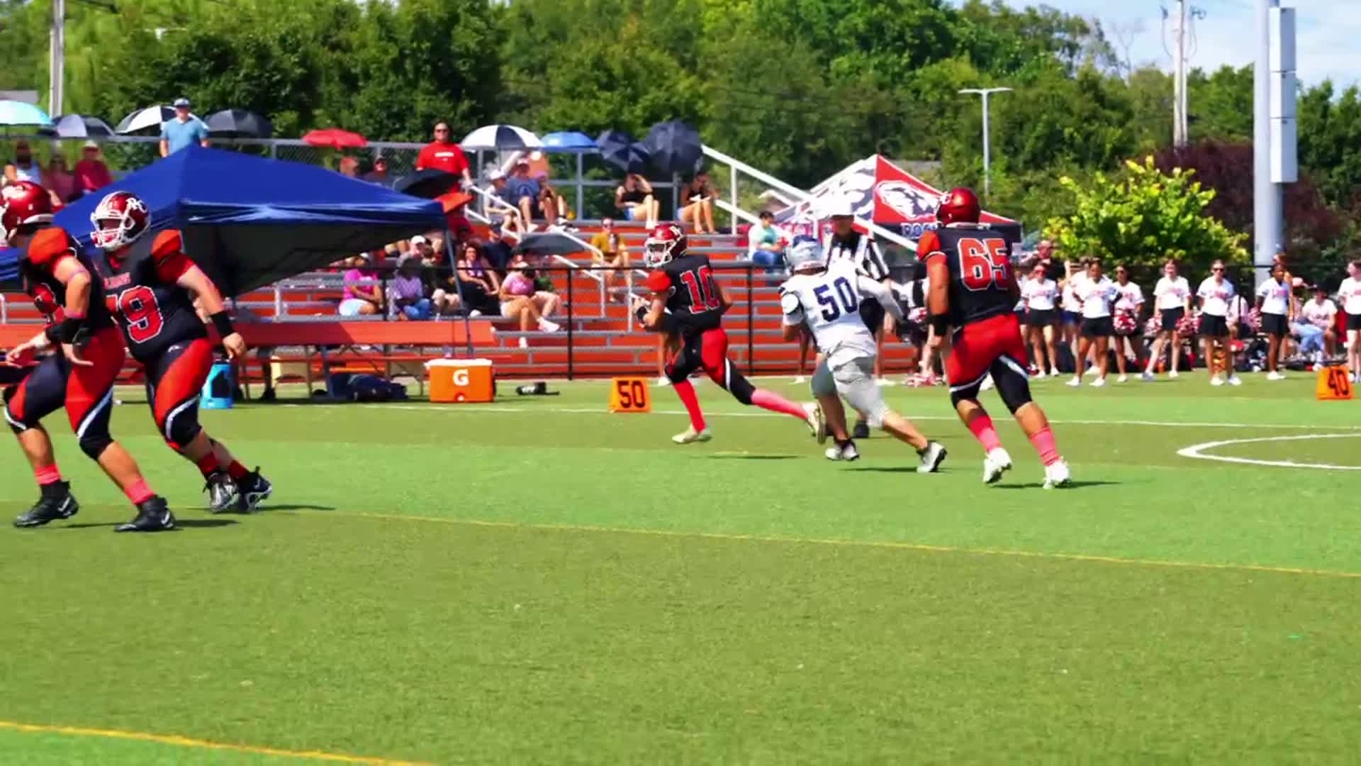 Rock Creek 2024 Senior Zach Clark (6" 155LBS) - Highlights vs. Trader's Point Christian (8 Man Football)