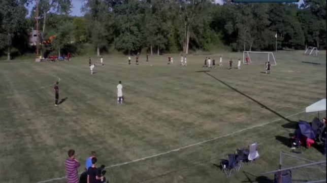 Ethan Rains, senior, scored the second goal of the game off a free kick!