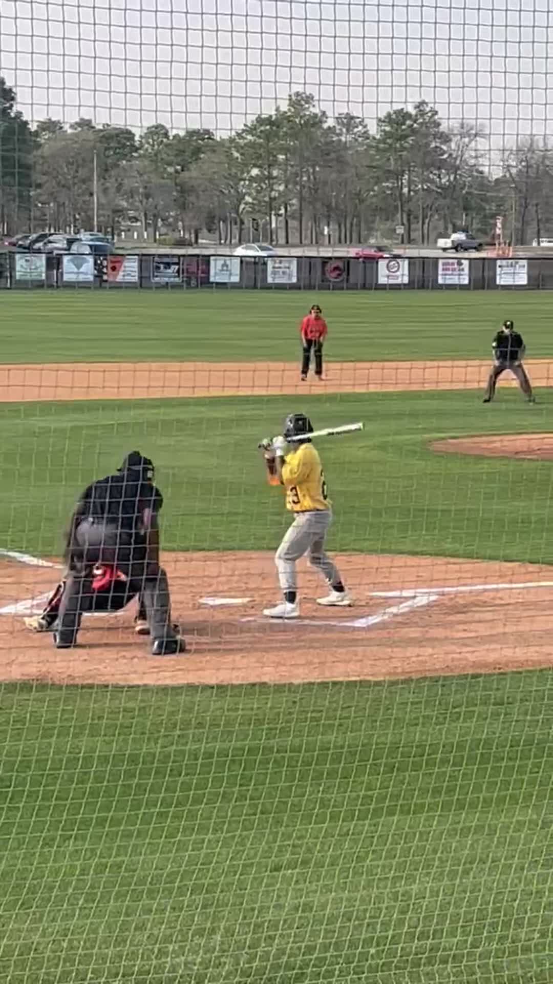 (Class of 2025) James Williams smashes a ball to center field for a triple at South View High School