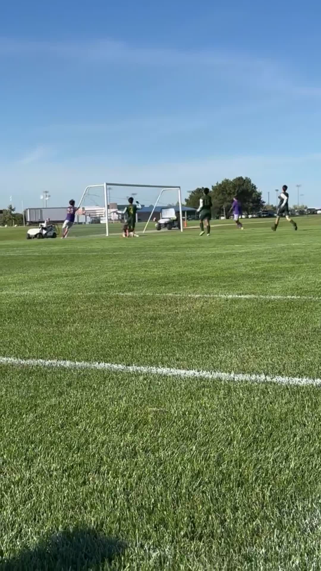 In stride goal, left foot