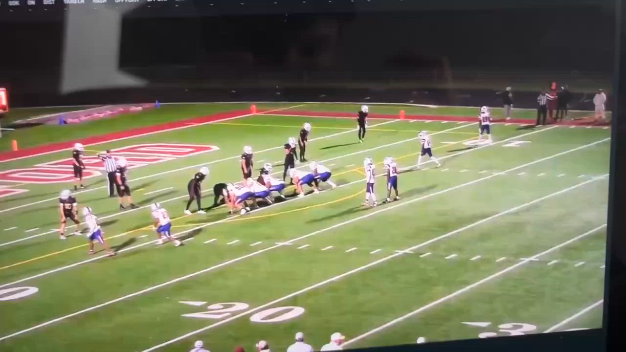 Sam Hunter Freshman with the tackle