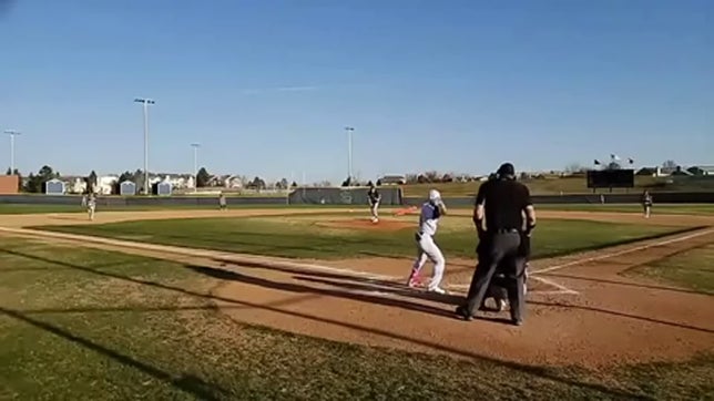 Marc Garcia drives one deep into the gap to the fence between center and right field.