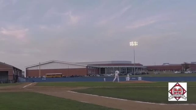First score of the game. Marcus HS defeated Hebron 4-1. Jameson was 1-2, walk.