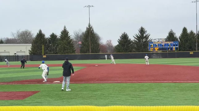 Trevor Corbett hits a single scoring 2 RBI's