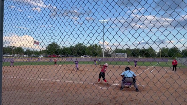 Hard hit to center field, double with an RBI