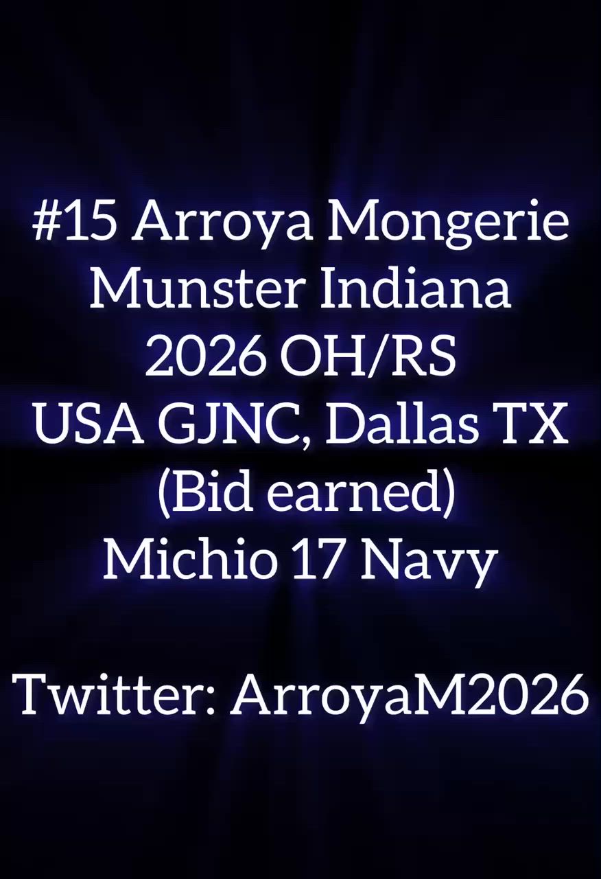 Bid Earned 2025 USA GJNC, Dallas Tx #15 Arroya  OH/OPP