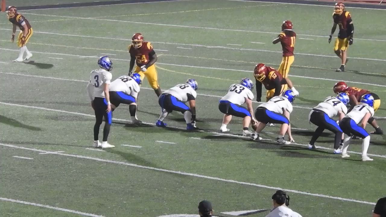 Elijah Leleimene intercepts Sutter on 12-12-2025