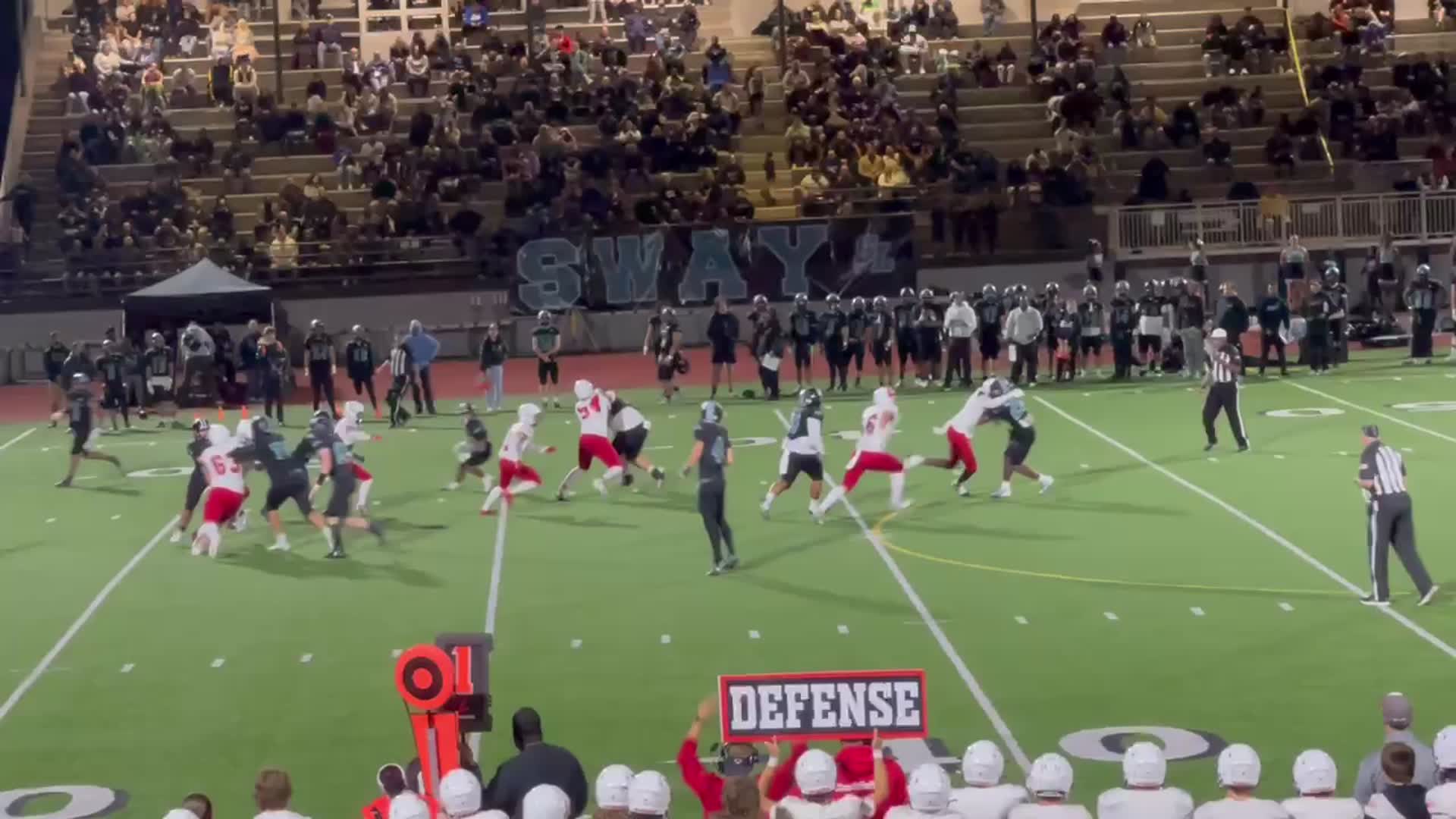 1st quarter defense YELM #4 Bol Bol tackle for 8 yard loss