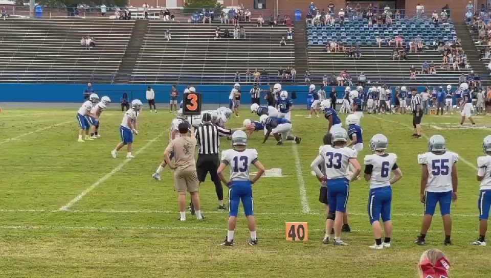 Freshman (WR/ATH) Mason Gardner (#1) makes the one handed adjustment catch for the 63 yard Touchdown.